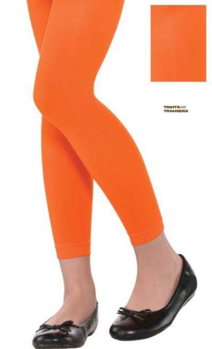 Orange tights for kids Stretchable tights for baby girls legging in best quality