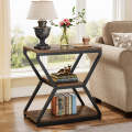 Industrial End Table, 3-Tier Sofa Side Table Bedside Table

customized. 