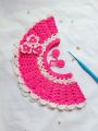 Kushikatar gola Crochet baby neck for any size made by the thread of Nine best for summer baby girls Handmade Fashionable cute Crochet Baby Neck Design dress for girls 1 peices white and Green Colour Kushikatar jamar gola crochet baby neck design.