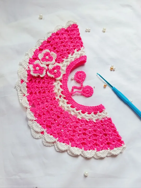 Kushikatar%20gola%20Crochet%20baby%20neck%20for%20any%20size%20made%20by%20the%20thread%20of%20Nine%20best%20for%20summer%20baby%20girls%20Handmade%20Fashionable%20cute%20Crochet%20Baby%20Neck%20Design%20dress%20for%20girls%201%20peices%20white%20and%20Green%20Colour%20Kushikatar%20jamar%20gola%20crochet%20baby%20neck%20design%20-%20Image%204