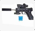 NEW GLOCK TOY GUN FOR KIDS BLACK AIR SOFT FINE QUALITY PLASTIC AIRSOFT SHELL ENJECT WITH RED LASER  LIGHT TOY GUN FOR 7 TO 12 YEARS OLD BOYS BLACK COLOR BLACK MACHINE TOY GUN. 