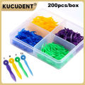 200Pcs/Pack Dental Disposable Tooth Gap Wedges with End Hole 4 Sizes Plastic Medical Oral Care Accessories for Dentist Clinic.