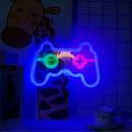 Gamer Neon Sign Lights, LED Game Controller Neon Sign for Gamer Room Decor, USB Or Battery Powered Gaming Neon Sign Table Lamp. 
