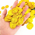 30pcs Pirate Gold Coins, Silver Coins Copper Coins Gemstones Children's  Halloween Props Plastic Fake Gold Acrylic Toys. 