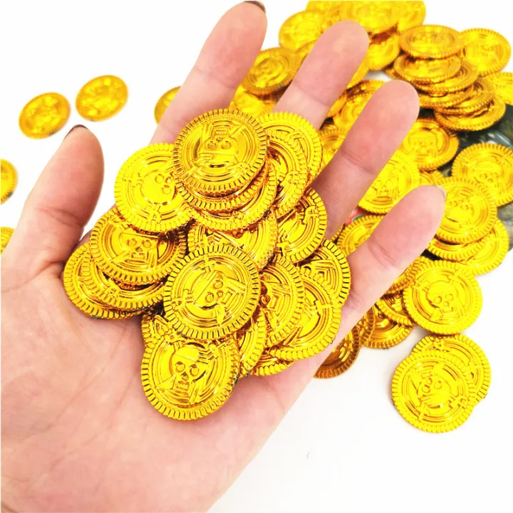 30pcs%20Pirate%20Gold%20Coins,%20Silver%20Coins%20Copper%20Coins%20Gemstones%20Children's%20%20Halloween%20Props%20Plastic%20Fake%20Gold%20Acrylic%20Toys%20-%20Image%202