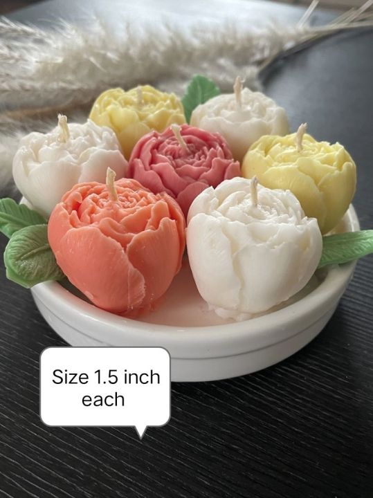 Mother’s day candle Gift set - Peony candle bouquet - unique Mother’s Day candle bouquet