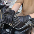 Retro Leather Motorcycle Gloves Man Full Finger Motorbiker Gloves Non-slip Protective Guantes Moto Motocross Cycling Glove M-2XL.