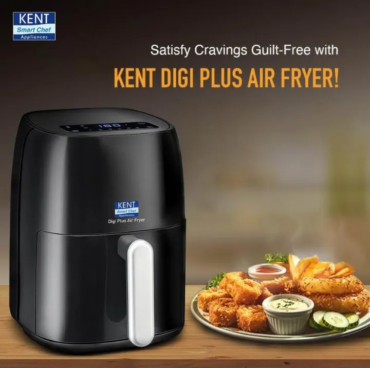 KENT%20Digi%20Plus%20Air%20Fryer%204L%20%7C1300W%20Digital%20Display%20&%20Touch%20Control%20Panel%20%7C%20Black%20Air%20Fryer%20(4%20-%20Image%202