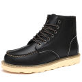 Winter Warm Men Boots Leather Mens Snow Boots No-slip High Top Male Work Shoes with Fur Handmade Waterproof Male Ankle Boots. 
