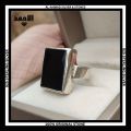 silver ring aqeeq stone. 
