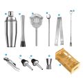 1/3/6/9/11pcs Cocktail Shaker Set Stainless Steel Bartender Kit Cocktail Mixer Wine Martini Boston Shaker Party Bar Tools. 