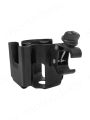 2-in-1 Large-Size Universal Stroller Cup Holder with Phone Holder - 360° Rotatable Adjustable Clamp, Detachable Stand. 