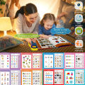 NEW Kids' English Learning Intelligence Touch Book, Early Education Knowledge with Sound Function, Reusable Pen, Birthdays . 