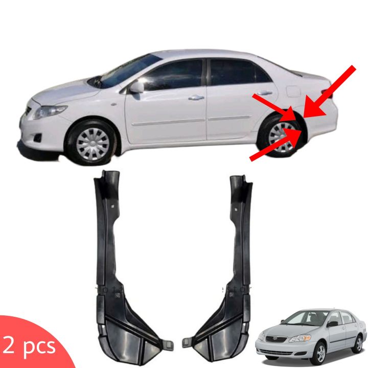 Toyota Corolla Rear/Back Fender Shield 2009-2014 ( 2 ) Pieces Rear Fender Linear/ Fender Flares