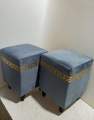 ottoman stools pair velvet stuff sofa chair stool living room bedroom stools (pack of 2). 