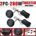 280W(2pcs*140W) Car Tweeters With Filter Stereo Speakers Music Soft Dome Balanced Truck Tweeter Car Audio Silk Film Loud Speaker. 