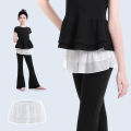 Children French Short Double Layered Sheer Fart Curtain Skirt Ruffled Layered A-line Skirt Wrinkle-resistant Mini Dance Dress. 