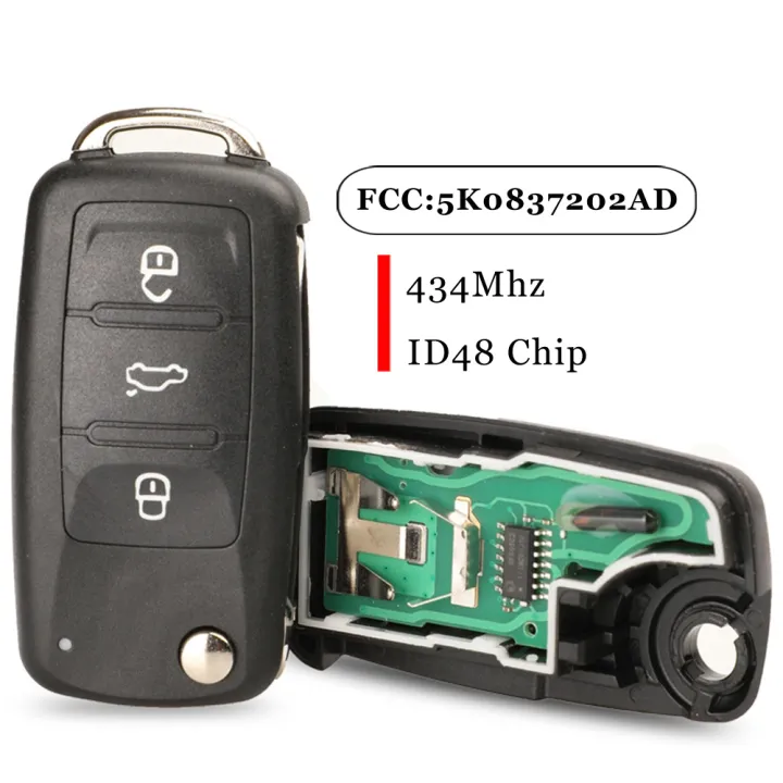jingyuqin%20Keyless%20Go%20Remote%20Key%20434Mhz%20ID48%20For%20VW%20Caddy%20Eos%20Golf%20Jetta%20Beetle%20Polo%20Tiguan%20Touran%205K0837202AD%20/202Q%205K0837202AJ%20-%20Image%207