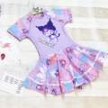 Kuromi Print Kids Swimming Costume For Baby Girl. 