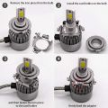 2PCS H7 LED Headlight Bulb Base Holder Adapter Socket LED Retainer For Mercedes Benz GLA C ML Ford Riich G5 FAW Bestune B50 B70. 