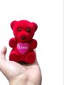 Cute teddy bear for gift boxes, cake toppers, decorations, / 4 inches mini keychain teddy bear in red color/ plastic and velvet material/ Beautifull cute mini teddy bear/ only in red color. 