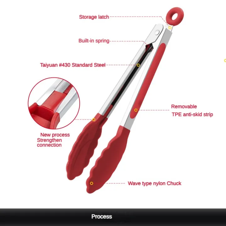 1%20Piece%20High%20Temperature%20Resistant%20Nylon%20Stainless%20Steel%20Food%20Clip%20Outdoor%20BBQ%20Bread%20Clip%20Kitchen%20Utensil%20-%20Image%203