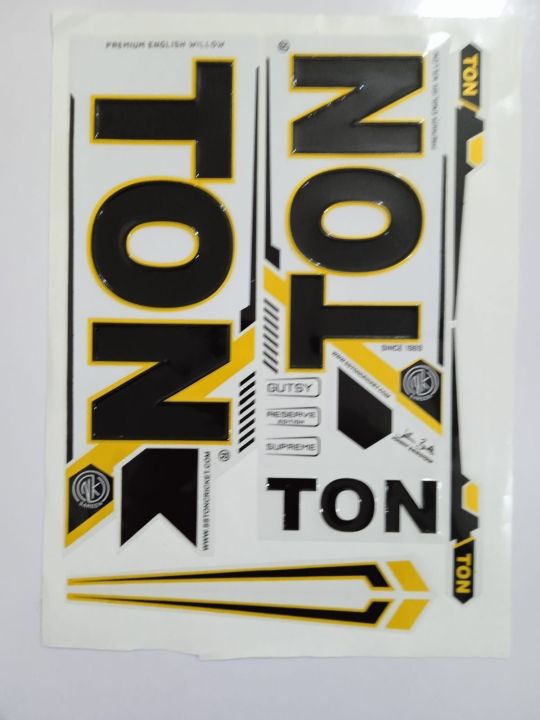 Ton Bat Sticker New 3D 2024 TON Full Black & Gold Latest Edition Cricket Bat Sticker ...