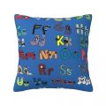Villain Letter Abc Square Pillow Case Boys Matching Evil Alphabet Lore Cushion Cover Zipper Decor Pillowcase for Living Room. 