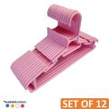 Baby Plastic Hangers (Set of 12) | Break Resistance Ultra Slim & Durable Baby Plastic Hangers - 12 Pieces | 12 Pieces Baby Clothes Hanger. 
