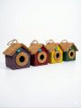 CitiBird Premium Natural Coir Bird Nest House – Eco-Friendly Hanging Hut for Finches, Budgies & Lovebirds (Purple & Golden). 