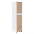 Tavish Single Door Wardrobe Armoire Closet with Hanging Storage, White Wood(BM Mart). 