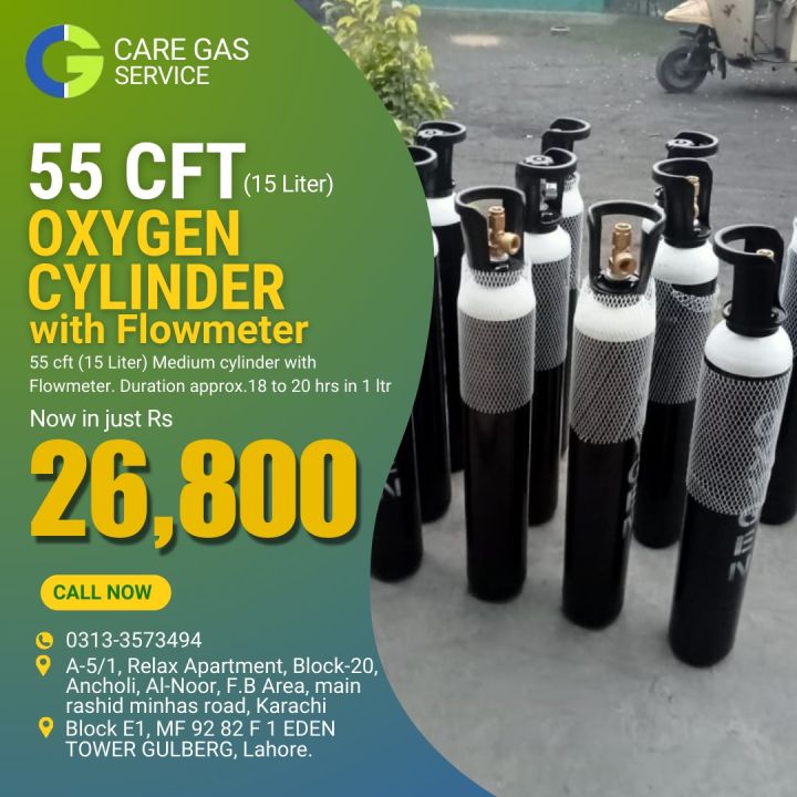 Brand New 55 Cubic ft. Stainless Steel Cylinder Oxygen