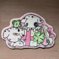 Sleepy house cat • Cream cute angel rabbit imitation cashmere carpet decoration living room room floor mat mirror front blanket.