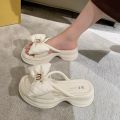 2024 summer New Fashion Women Shoes Slippers Comfortable Platform Shoe High Heels Leisure flower outdoor beach Slipper Women. 