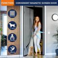 Magnet Screen Doors, Summer Punch-free Self-adhesive Screen Doors, Mosquito Repellent Magnetic Curtain, Easy To Install.