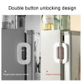 Self-Adhesive Fridge Lock Latchs System for Home Refrigerator Lock Fridge Freezer Door Locks Kids Baby Safety Child Cabinet Lock. 