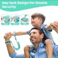 360 Degree Rotation Anti Lost Strap Toddler Safety Harness Kid Link Walking Rope Baby Wristband Child Wrist Leash with Lock2.5cm. 