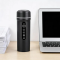 Car Portable Kettle 12V/24V Universal Black Exterior 316 Medical-Grade Stainless Steel Inner Lining Boiling with Auto Shut-Off. 