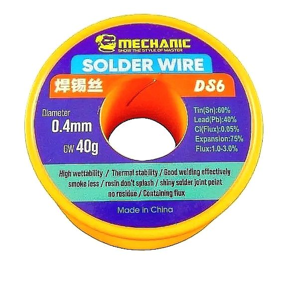 MECHANIC%20Soldering%20Wire%20DS6%200.4mm%7C40Gm%20Alloy:60/40%20-%20Image%202