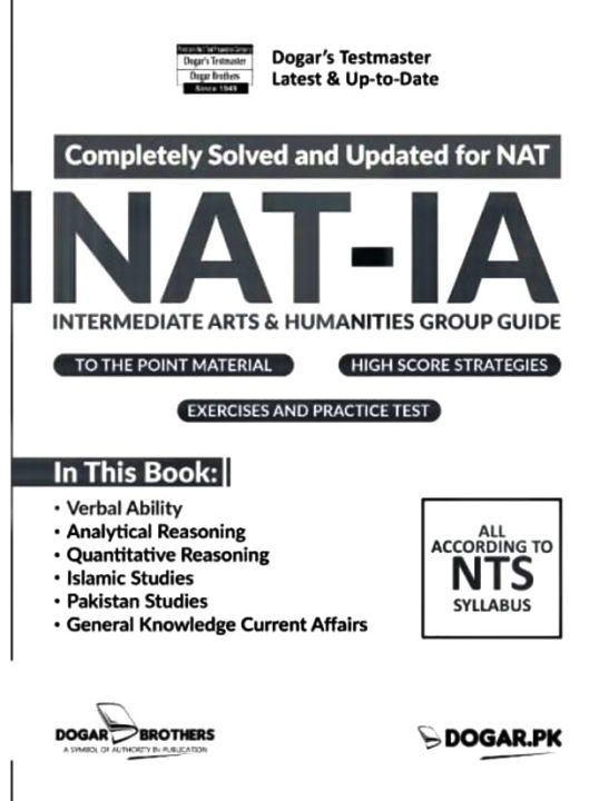 Completely Solved and Updated for NAT NAT-IA INTERMEDIATE ARTS & HUMANITIES GROUP GUIDE TO THE POINT MATERIAL HIGH SCORE STRATEGIES EXERCISES AND PRACTICE TEST