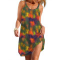 Women's A-line Slip Dress Girls Elegant Tie Dye Clothes Casual Clothes Sale Woman Loose Daily Wear Streetwear Lady Soft Dresses. 