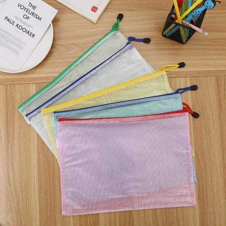 5PCS%20%20A4%20A5%20A6%20Zip%20File%20Folders%20Stationery%20Storage%20Folder%20File%20Mesh%20Zipper%20Pouch%20Document%20Bag%20School%20Office%20Supplie%20-%20Image%203