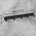 1 Piece Kitchen Facilities Black Aluminum Wall Hook-Perfect For Placing Spatulas And Kitchen Supplies In The Kitchen.