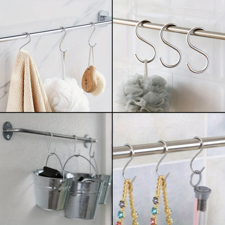 10pcs%20Heavy%20Duty%20Stainless%20Steel%20S-Hooks%20with%20Anti-Scratch%20Caps%20-%20Adjustable,%20Wall-Mounted%20Organizer%20for%20Accessories%20-%20Image%206