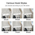 YUNJIEYA Black white Folding Robe Hooks Towel Hanger Nail Wall Rack Hooks Coat Clothes Holder for Bathroom Kitchen Accessories. 
