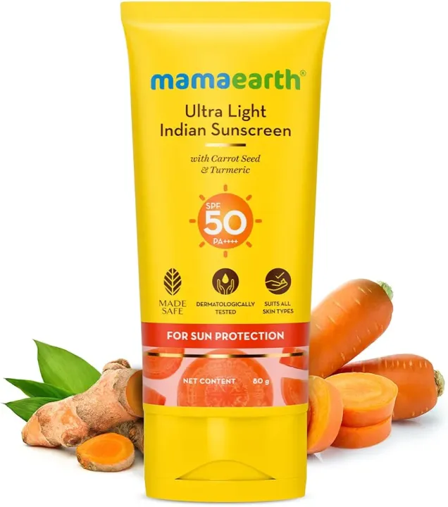 Mamaearth%20Ultra%20Light%20Sunscreen%20Lotion%20%7C%20Organic%20&%20Natural%20SPF%2050%20Broad%20Spectrum%20Sunblock%20Suntan%20Lotion%20with%20Turmeric%20&%20Carrot%20Seed%20%7C%202.71%20Fl%20Oz%20(80ml)%20-%20Image%202