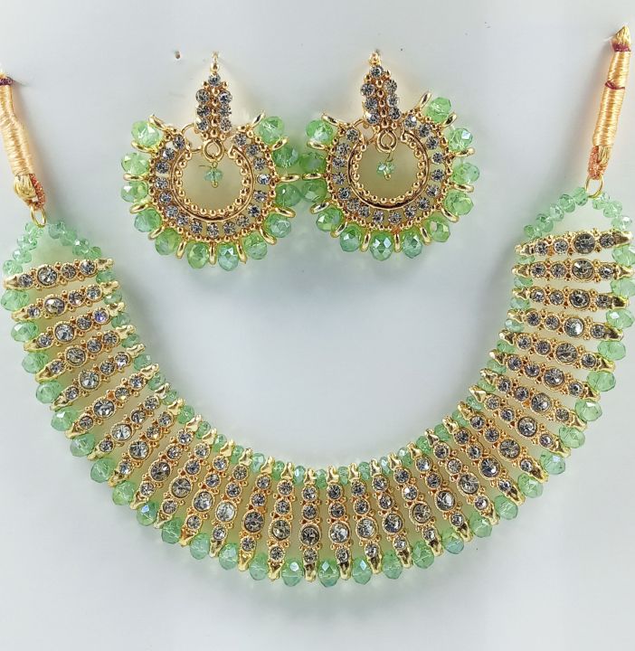 Tea%20pink%20colour%20artificial%20jewellery%20set%20of%20round%20crystal%20earrings%20and%20chowker%20neckless%20for%20girls%20and%20woman%20for%20weddngs%20paties%20and%20eid%20festivals%20in%20low%20price%20-%20Image%202