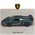 Lamborghini Veneno Matte Black Kinsmart (Size: 5 inch) Diecast Model Car. 