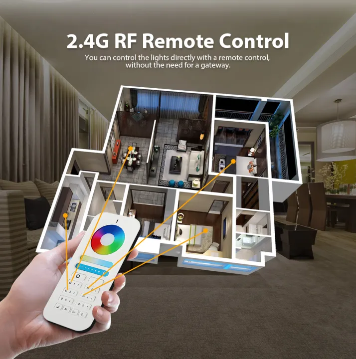 TUYA%20Zigbee%203.0%20Mini%20RGBCCT%20RGBW%20CCT%20DIM%20LED%20Controller%20DC%205V%2012V%2024V%20Smart%20Dimmer%20With%206%20Zone%20RF%202.4G%20Remote%20Frequency%20Adjusta%20-%20Image%202