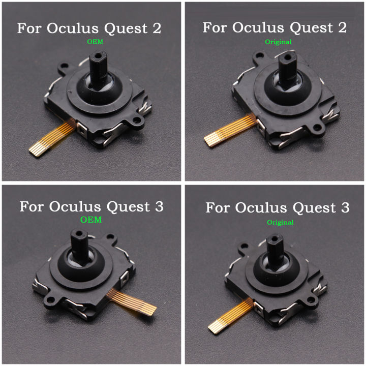 New 3D Analog Joystick For Meta Oculus Quest 2 3 Pro Controller Rocker Module Repair Parts accessories